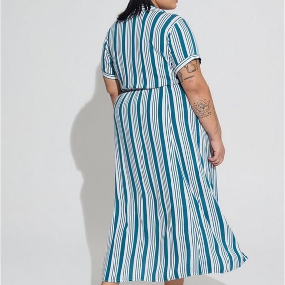 Torrid Maxi Rayon Slub Button Front Godet A-line Dress Size 0 (L) - Picture 8 of 8